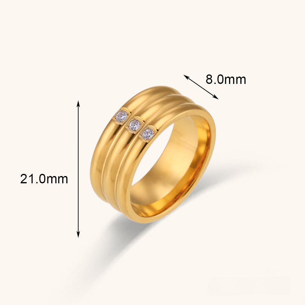 Anillo de oro de acero inoxidable al por mayor